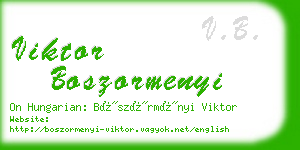 viktor boszormenyi business card