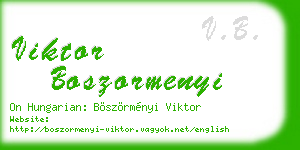 viktor boszormenyi business card